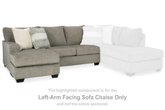Best Furniture Outlet - Ashley Furniture - Creswell Sectional - LAF Sofa Chaise / Stone - 1530502