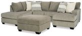 Best Furniture Outlet - Ashley Furniture - Creswell 2-Piece Sectional with Chaise and Ottoman - 2-Piece Sectional with Chaise and Ottoman - 15305U2