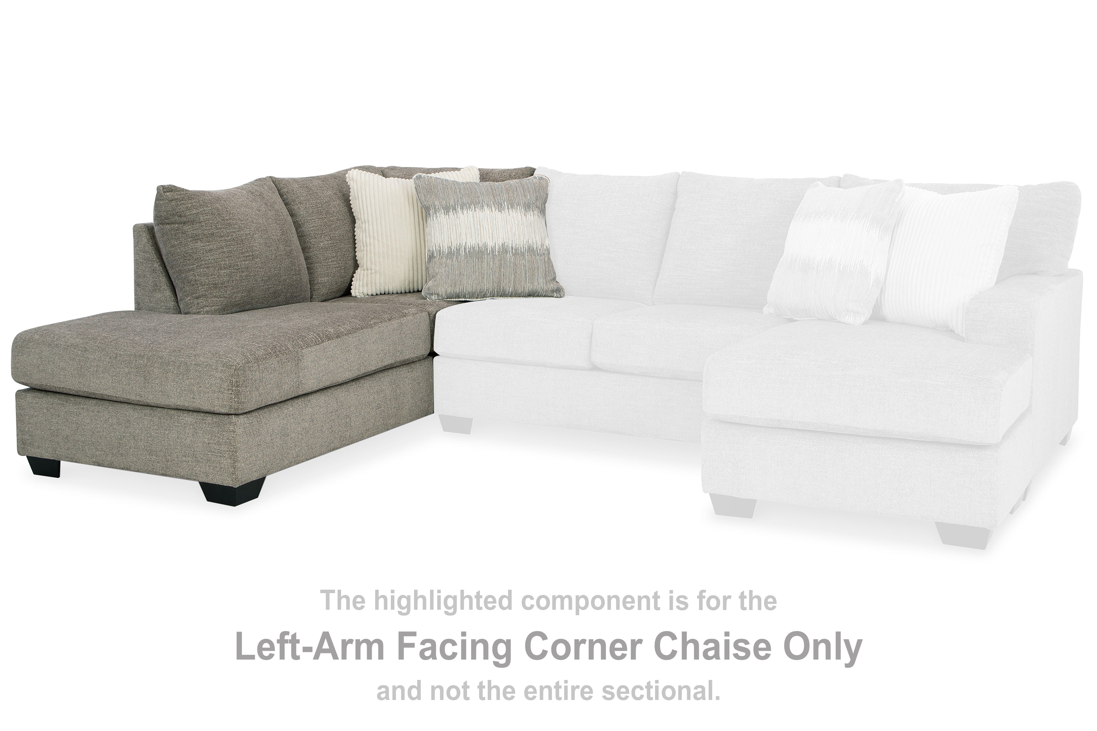 Best Furniture Outlet - Ashley Furniture - Creswell Sectional - LAF 2-Piece Sectional with Chaise / Stone - 15305S1