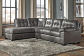 Best Furniture Outlet - Ashley Furniture - Fallston Sectional - RAF 2-Piece Sectional with Chaise / Slate - 17221S1