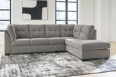 Best Furniture Outlet - Ashley Furniture - Lanelly Sectional - LAF 2-Piece Sectional with Chaise / Alloy - 17504S1