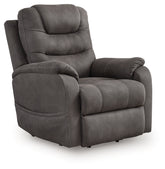 Best Furniture Outlet - Ashley Furniture - Snowfield Living Room - Power Lift Recliner / Gunmetal - 1760912