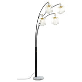 Best Furniture Outlet - Coaster - Maisel 91-inch Hanging Crystal Arc Tree Floor Lamp Black - 1771N