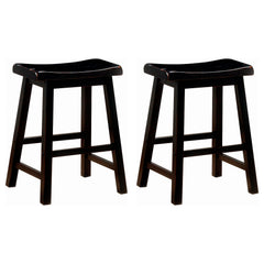 Best Furniture Outlet - Coaster - Durant Wood Backless Counter Stool Black (Set of 2) - 180019