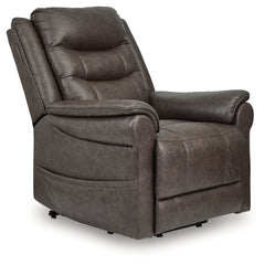 Best Furniture Outlet - Ashley Furniture - Oatman Living Room - Power Lift Recliner / Carbon - 1800512