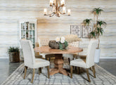 Best Furniture Outlet - Coaster - Florence 7-piece Round Dining Table Set Rustic Honey - 180200-S7A