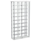 Best Furniture Outlet - Coaster - Montara Tempered Glass Wine Storage LED Curio Cabinet Chrome - 182037