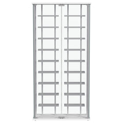 Montara Tempered Glass Wine Storage LED Curio Cabinet Chrome