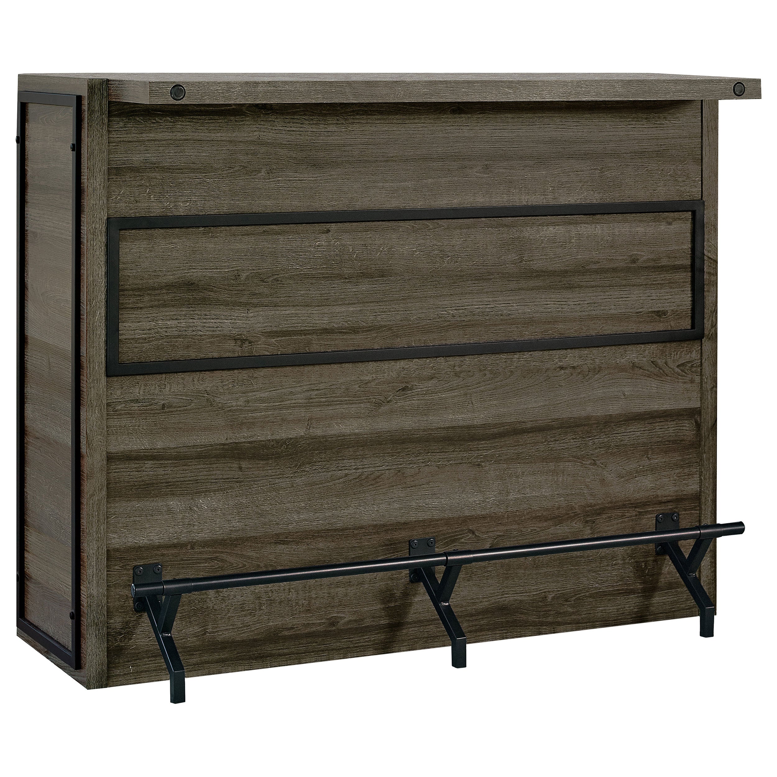 Best Furniture Outlet - Coaster - Joe 5-shelf Composite Wood Home Bar Wine Cabinet Aged Oak - 182071