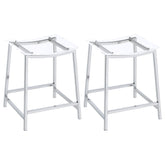 Best Furniture Outlet - Coaster - Jovani Acrylic Backless Counter Stool Chrome (Set of 2) - 182358