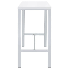 Natividad 5-piece Pub Height Bar Table Set White High Gloss