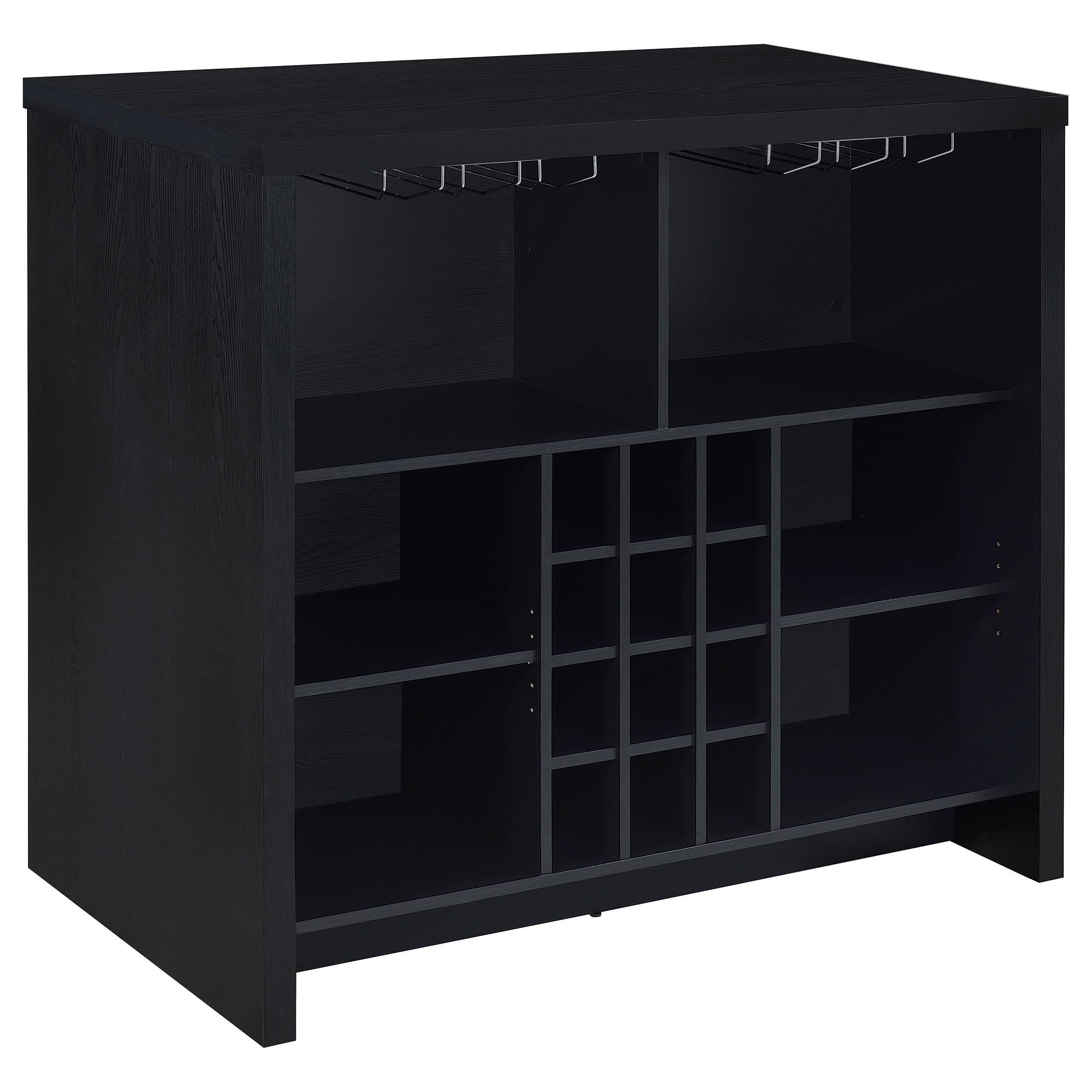 Best Furniture Outlet - Coaster - Topanga Engineered Wood Freestanding Home Bar Black - 182784