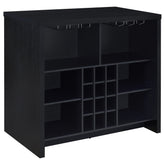 Best Furniture Outlet - Coaster - Topanga Engineered Wood Freestanding Home Bar Black - 182784