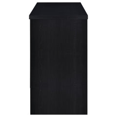 Topanga Engineered Wood Freestanding Home Bar Black