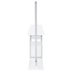 Risley 2-door Circular LED Wine Cabinet White High Gloss