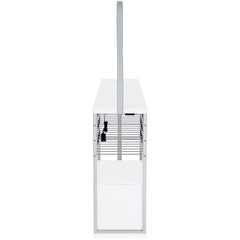 Risley 2-door Circular LED Wine Cabinet White High Gloss