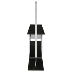Risley 2-door Circular LED Wine Cabinet Dark Charcoal