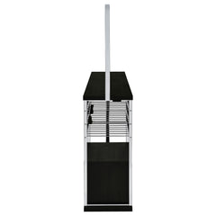 Risley 2-door Circular LED Wine Cabinet Dark Charcoal