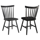 Best Furniture Outlet - Coaster - Hollyoak Windsor Wood Dining Side Chair Black (Set of 2) - 183042