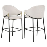Best Furniture Outlet - Coaster - Chadwick Fabric Upholstered Bar Chair Beige (Set of 2) - 183437N