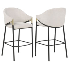 Best Furniture Outlet - Coaster - Chadwick Fabric Upholstered Bar Chair Beige (Set of 2) - 183437N