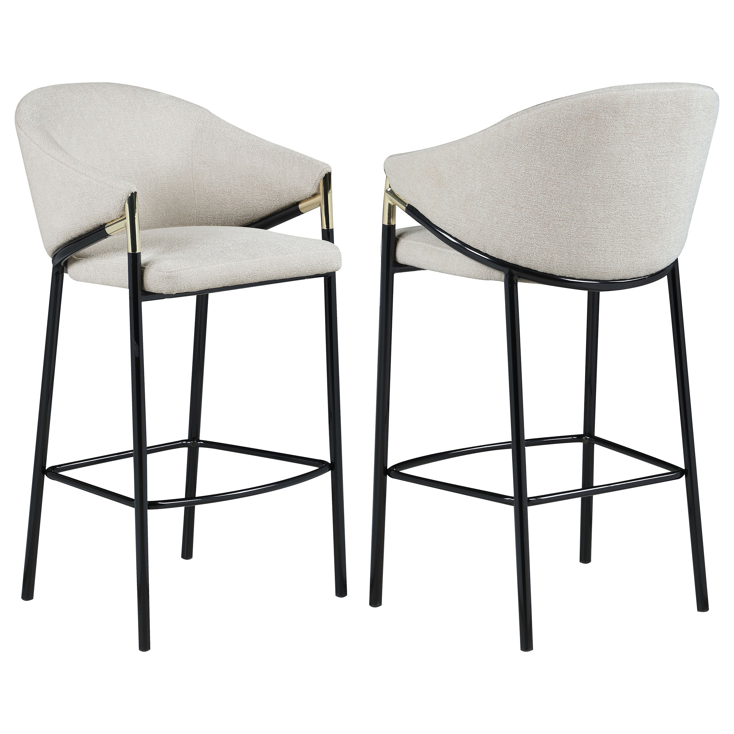 Best Furniture Outlet - Coaster - Chadwick Fabric Upholstered Bar Chair Beige (Set of 2) - 183437