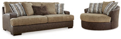 Best Furniture Outlet - Ashley Furniture - Alesbury Sofa and Oversized Swivel Accent Chair - Sofa and Oversized Swivel Accent Chair - 18704U5