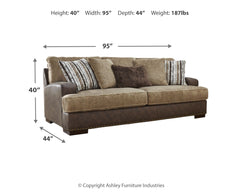 Alesbury Sofa and Oversized Swivel Accent Chair
