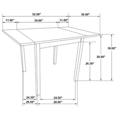 Kelso 3-piece Drop Leaf Dining Table Set Cappuccino and Tan