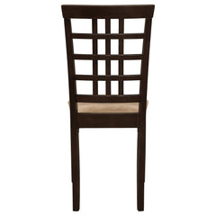 Kelso Lattice Back Dining Side Chair Cappuccino (Set of 2)