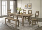 Best Furniture Outlet - Coaster - Cardova 6-piece Extension Table Dining Set Vineyard Oak - 192921-S6