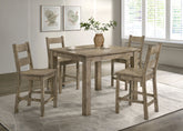 Best Furniture Outlet - Coaster - Cardova 5-piece Counter Height Dining Table Set Vineyard Oak - 192928-S5