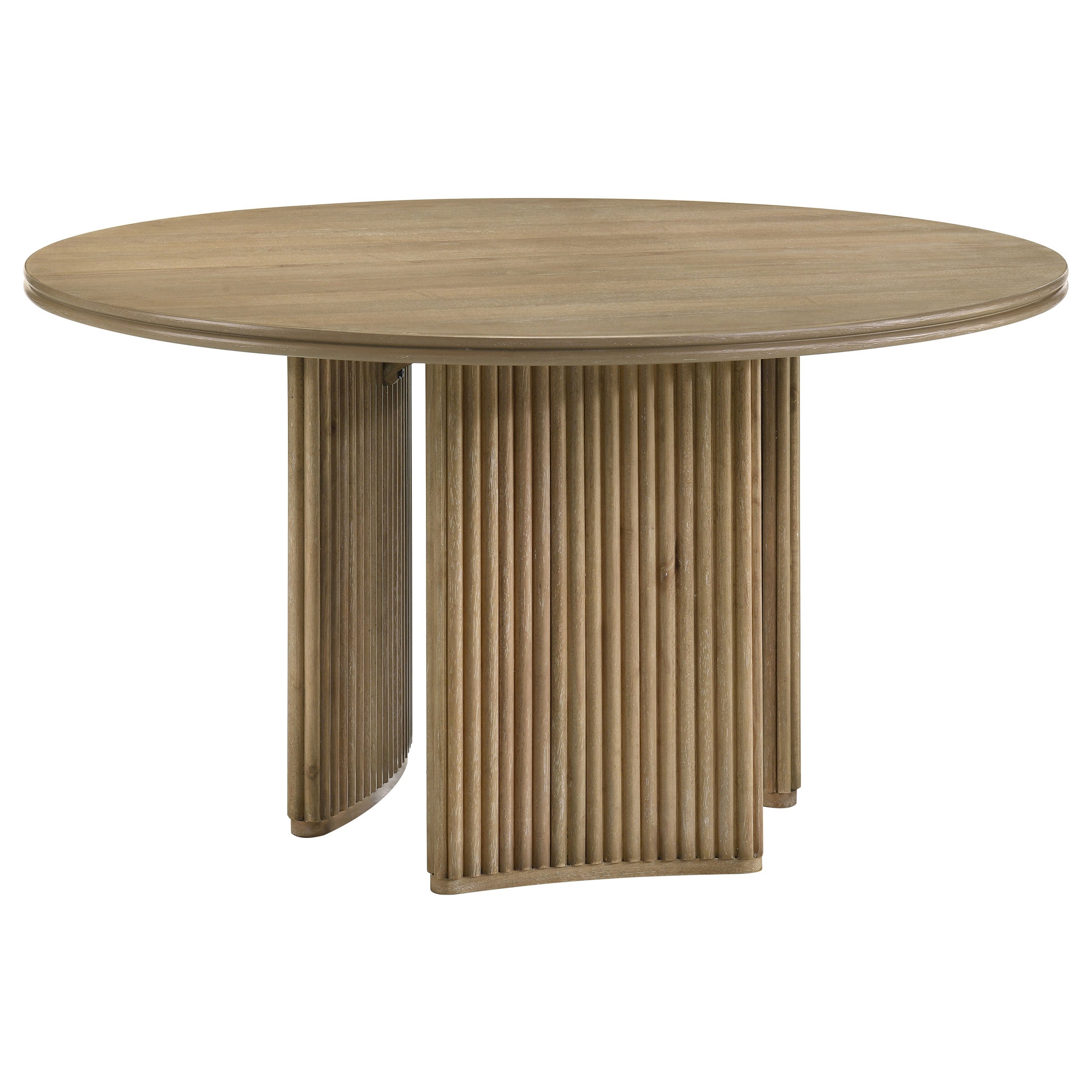 Best Furniture Outlet - Coaster - Adina 53-inch Round Wood Dining Table Distressed Light Brown - 193610