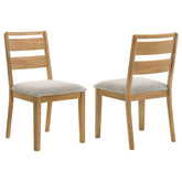Best Furniture Outlet - Coaster - Duncan Ladder Back Dining Side Chair Washed Oak (Set of 2) - 193652