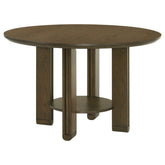 Best Furniture Outlet - Coaster - Ottowa 47-inch Round Wood Dining Table with Shelf Brown - 193660