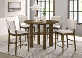 Best Furniture Outlet - Coaster - Ottowa 5-piece Round Counter Height Dining Room Set Brown - 193668-S5