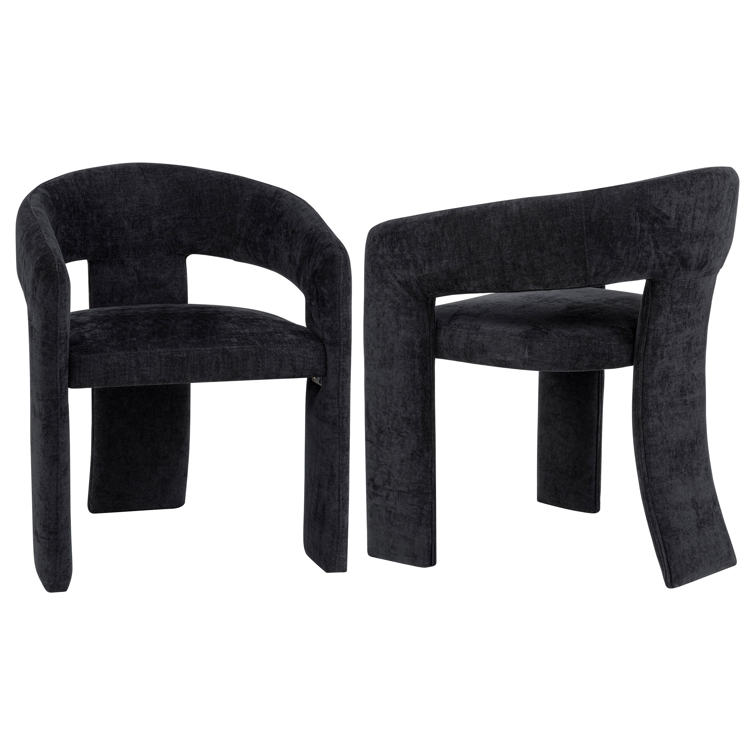 Best Furniture Outlet - Coaster - Carlow Upholstered Dining Arm Chair Black (Set of 2) - 193813BLK