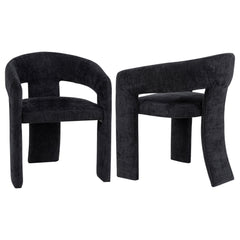 Best Furniture Outlet - Coaster - Carlow Upholstered Dining Arm Chair Black (Set of 2) - 193813BLK