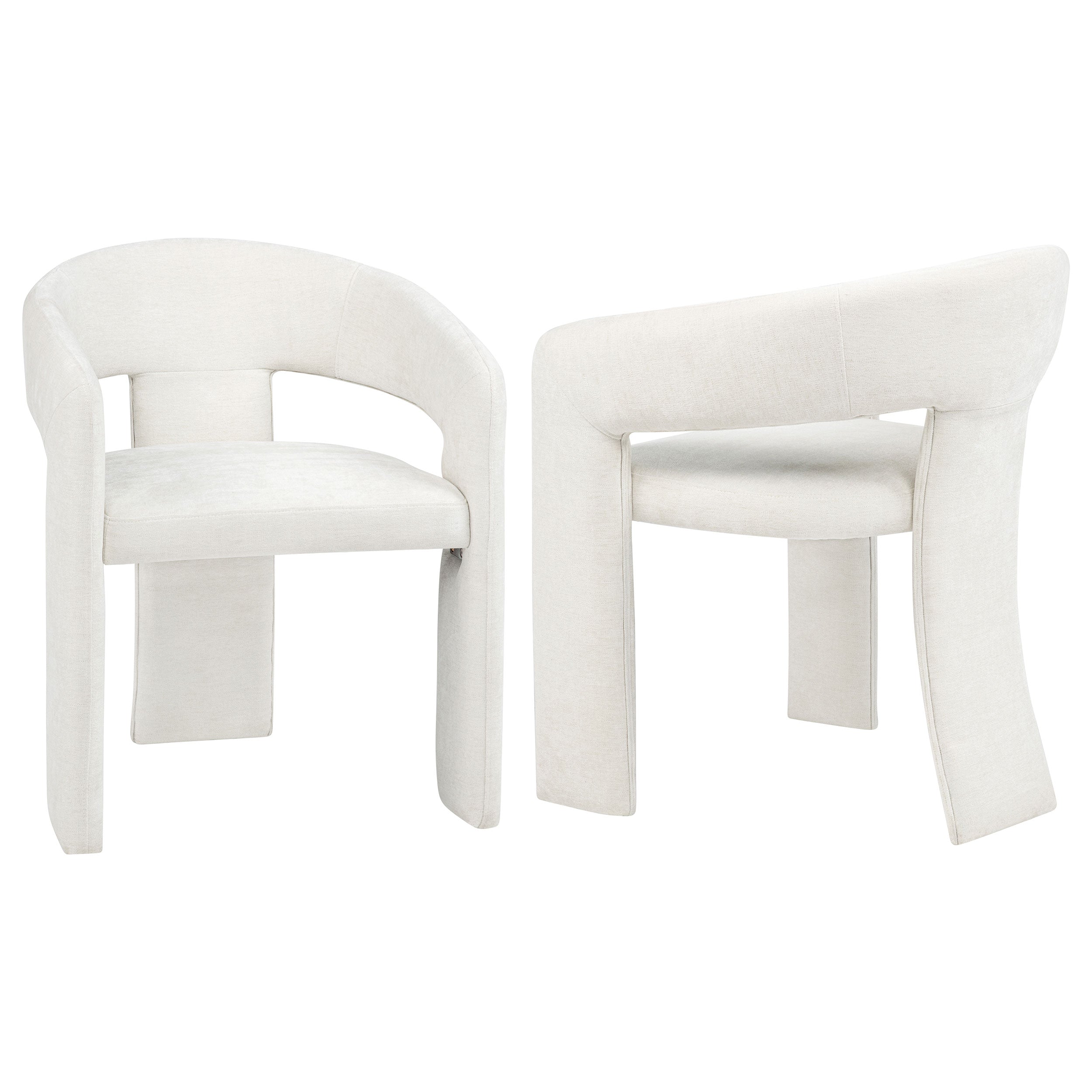 Best Furniture Outlet - Coaster - Carlow Upholstered Dining Arm Chair White (Set of 2) - 193813WHT