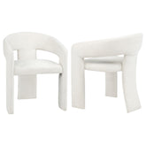 Best Furniture Outlet - Coaster - Carlow Upholstered Dining Arm Chair White (Set of 2) - 193813WHT