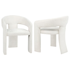 Best Furniture Outlet - Coaster - Carlow Upholstered Dining Arm Chair White (Set of 2) - 193813WHT