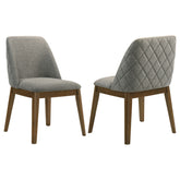 Best Furniture Outlet - Coaster - Franklin Upholstered Dining Side Chair Grey (Set of 2) - 193822
