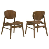 Best Furniture Outlet - Coaster - Benford Dining Side Chair Wood Seat Dark Brown (Set of 2) - 193832