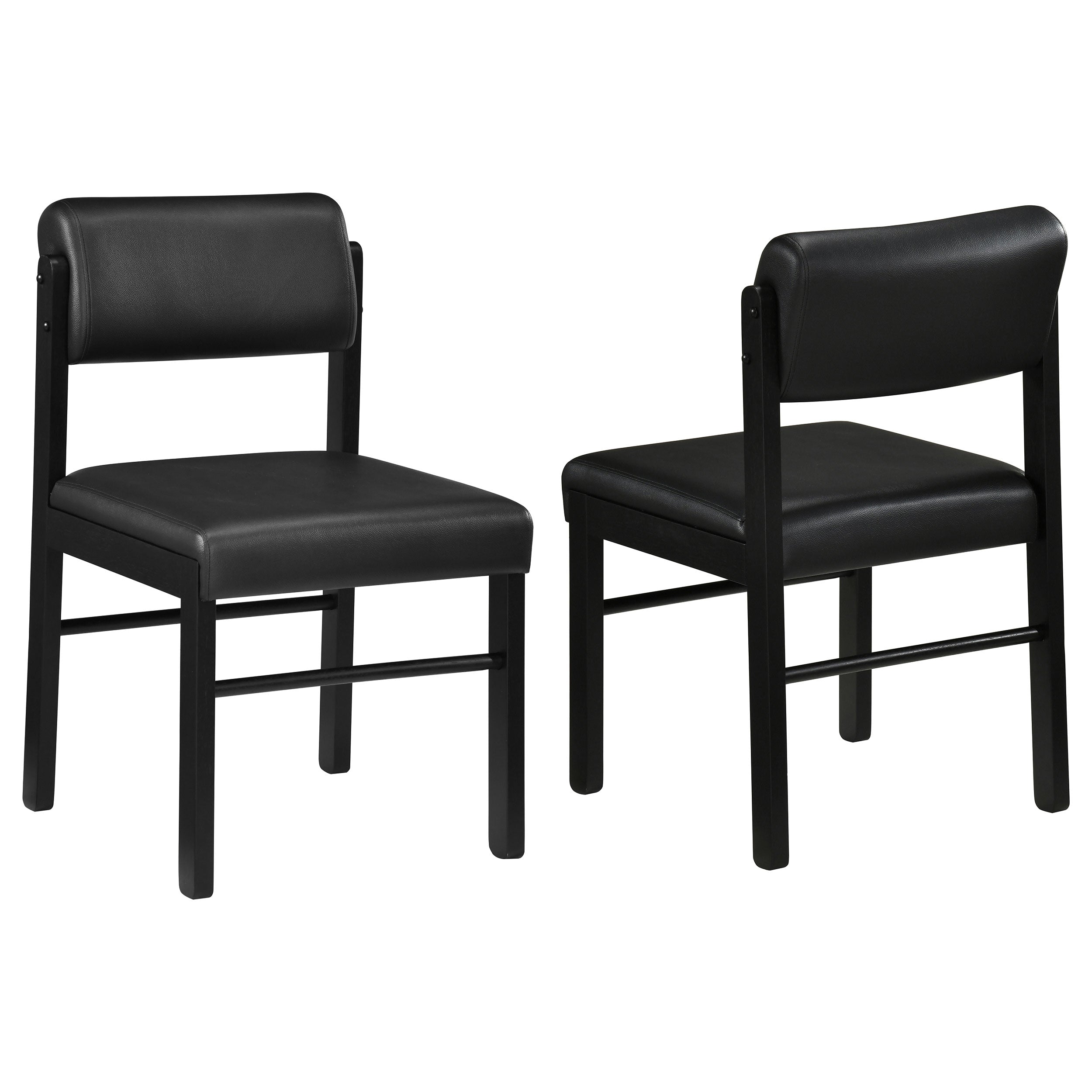 Best Furniture Outlet - Coaster - Kehoe Upholstered Dining Side Chair Black (Set of 2) - 193922BLK