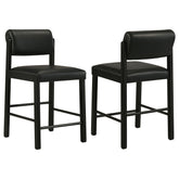 Best Furniture Outlet - Coaster - Kehoe Upholstered Counter Height Chair Black (Set of 2) - 193929BLK