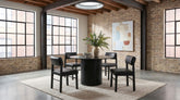 Best Furniture Outlet - Coaster - Hamlyn 5-piece Round Wood Dining Set Black - 193930BLK-S5C