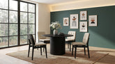 Best Furniture Outlet - Coaster - Hamlyn 5-piece Round Wood Dining Set Cream and Black - 193930BLK-S5D