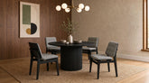Best Furniture Outlet - Coaster - Hamlyn 5-piece Round Wood Dining Set Grey and Black - 193930BLK-S5E