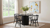 Best Furniture Outlet - Coaster - Hamlyn 5-piece Round Wood Dining Set Black - 193930BLK-S5F