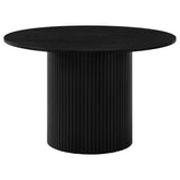 Best Furniture Outlet - Coaster - Hamlyn 47-inch Round Wood Dining Room Table Black - 193930BLK